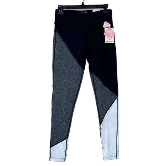 Marika gray black white color block chill Tek athletic leggings size Small - Picture 9 of 11